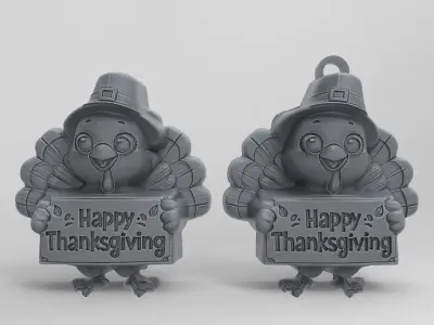 happy thanks giving decor  3D print model