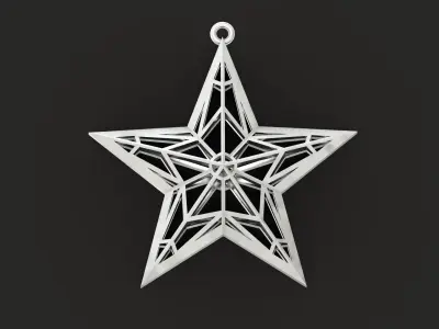 star pendant 1177 3D print model