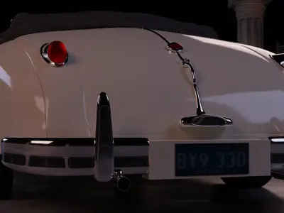 54 Jaguar XK140 2  Low-poly 3D model