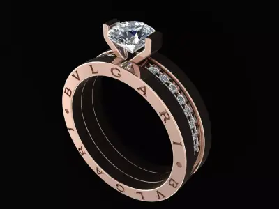 BVLGARI RING 3D PRINTING MODEL 3D print model