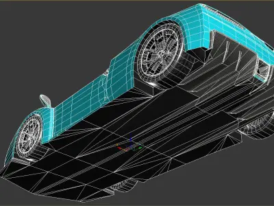 Generic Supercar v15 Low-poly 3D model