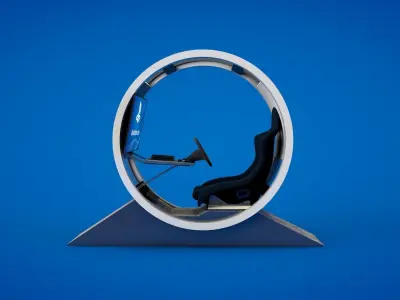 Sony Racing Simulator - Gt Pod - Sony Booth Low-poly 3D model