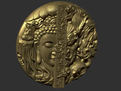 Buddha or Devil in a moment 3D print model