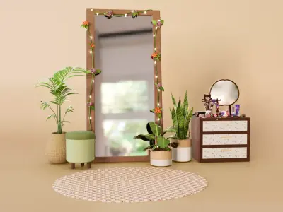 Mirror Area Low-poly 3D model