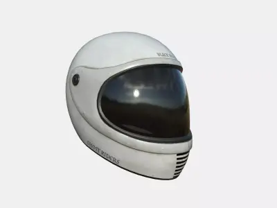 Motorcycle Helmet 04 White - Character Fashion Design Low-poly 3D model