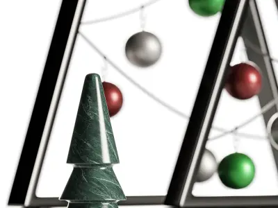 Double A frame Christmas Decoration 3D model