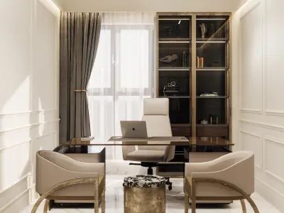 Trade Office-Vray and Chaos Vantage Interior Design project file 3D model