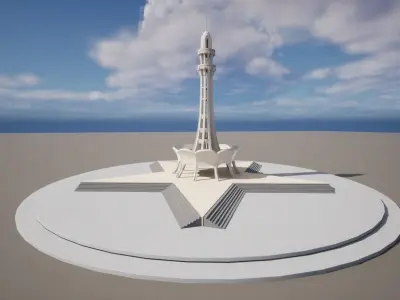 Minar-e-Pakistan Low-poly 3D model