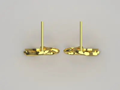 gold earring ge0003 3D print model