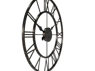 Distressed Indoor Outdoor Clock - Large 3D model
