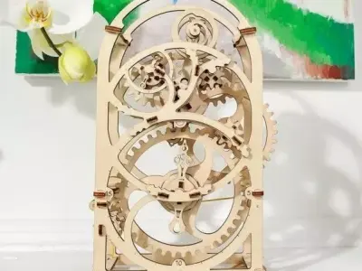 Timer- Countdown Clock - 3D DIY Wooden Mechanical Puzzle Model 3D model