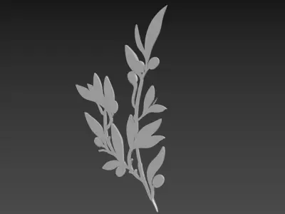 Olive branch relief 3D model