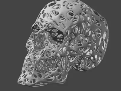 Organic Skull 3D Print model STL Lattice 3D print model