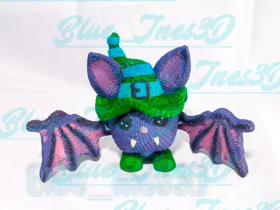 CROCHETD KNITTED SPOOKY BAT PRINT IN PLACE 3D print model