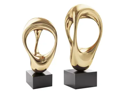 Abstract sculpture by Niko de Wit 3D model