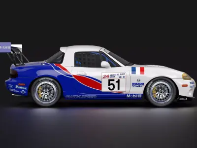 MX-5 NBFL Miata 1998 LeMans Livery Low-poly 3D model