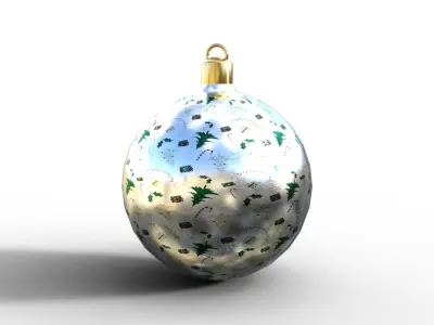 Christmas Ball Pack Low-poly 3D model