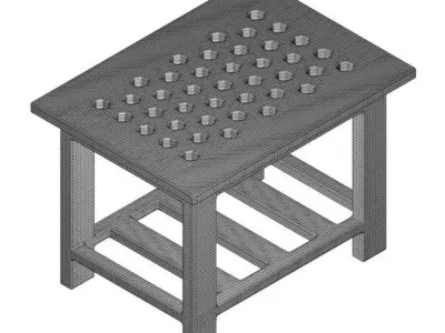 Classic Rectangular Table 3D print model