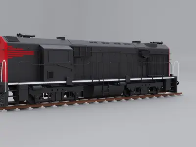 3d Indian Locomotive Train Engine Model 3D model