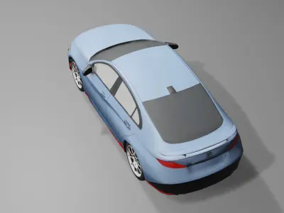 3D Model Hyundai Elantra 2021 Low Poly Car PBR Blender  Low-poly 3D model