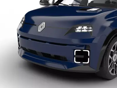 Renault 5 E-Tech 2025 Roland-Garros HQ 3d model 3D model