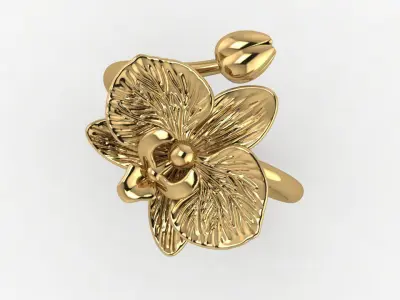 RING ORCHID LUXURY 3D print model