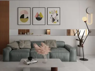 LIVING ROOM I INTERIOR I DESIGN I 3D MODEL I 3D RENDER 3D model