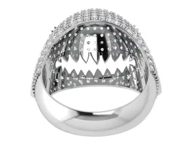 Diamond Shark Ring 4052 3D print model