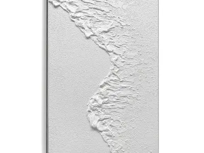 Plaster Two Photo Frame 527 Low-poly 3D model