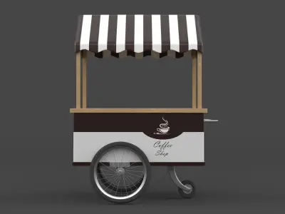 Coffee Cart 3D model