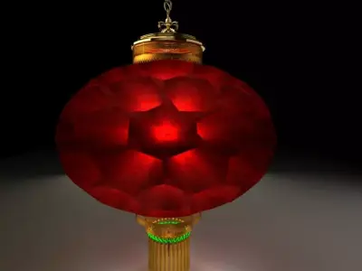 Chinese Red Lantern 3D model 18