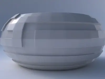 Bowl spheric squeezed wide with sharp ribbons 3D print model