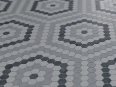 Tile Mosaic Artistic Riverside Drive Hex - Set 29  Texture