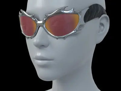 Gentle Monster x Tekken 8 Sunglasses Low-poly 3D model