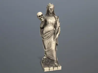 Afrodit Statue Low-poly 3D model