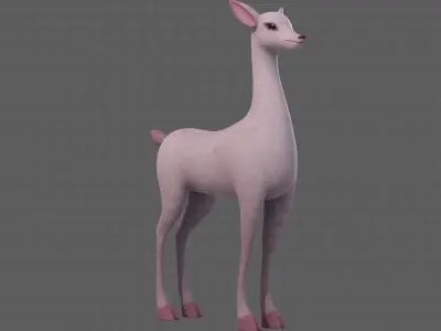Deer V03 Low-poly 3D model