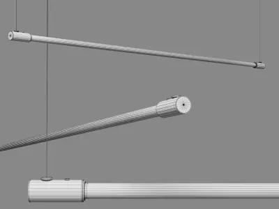 Linear LED Pendant Lamp Low-poly 3D model