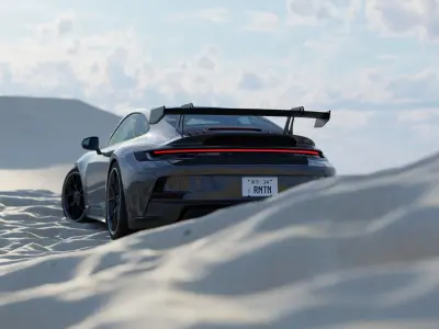 Automotive Render Scene 3D Blender File Textured 3D model