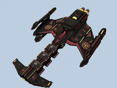 Spaceship EVO Low-poly 3D model