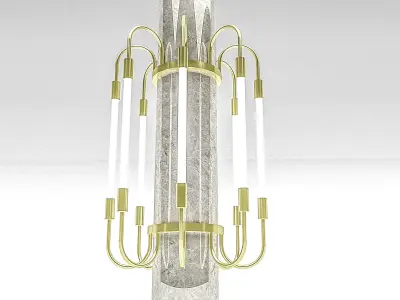 modern illuminated column Low-poly 3D model