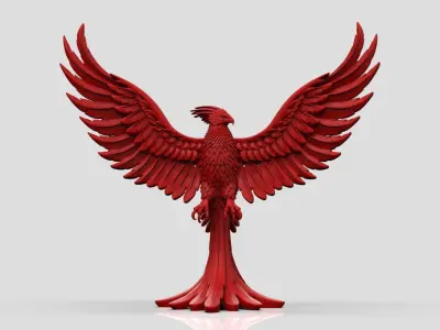 phoenix sculpture 3D print model