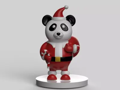   christmas sandapanda  3d printable model 3D print model