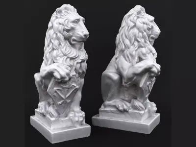 Lion sculpture 3D model get