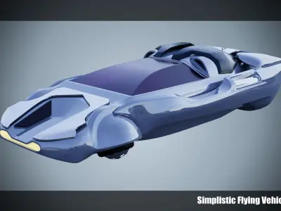 Simplistic Flying Vehicle - nr12 Low-poly 3D model