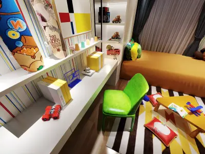 Modern Tatami bedroom 3D model