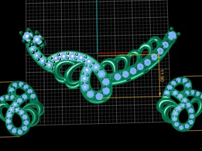 LUXURY WEDDING NECKLACE SET 3D PRINTABLE MODEL 3D print model