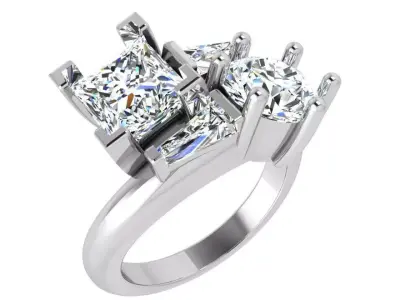 Diamond Spiral Ring 3907 3D print model