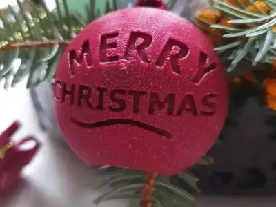 3D Printing Merry Chrismas Ball  3D print model