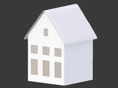 Miniature House Decoration  Low-poly 3D model