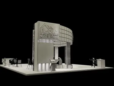 Booth Exhibition Stand a238 3D model